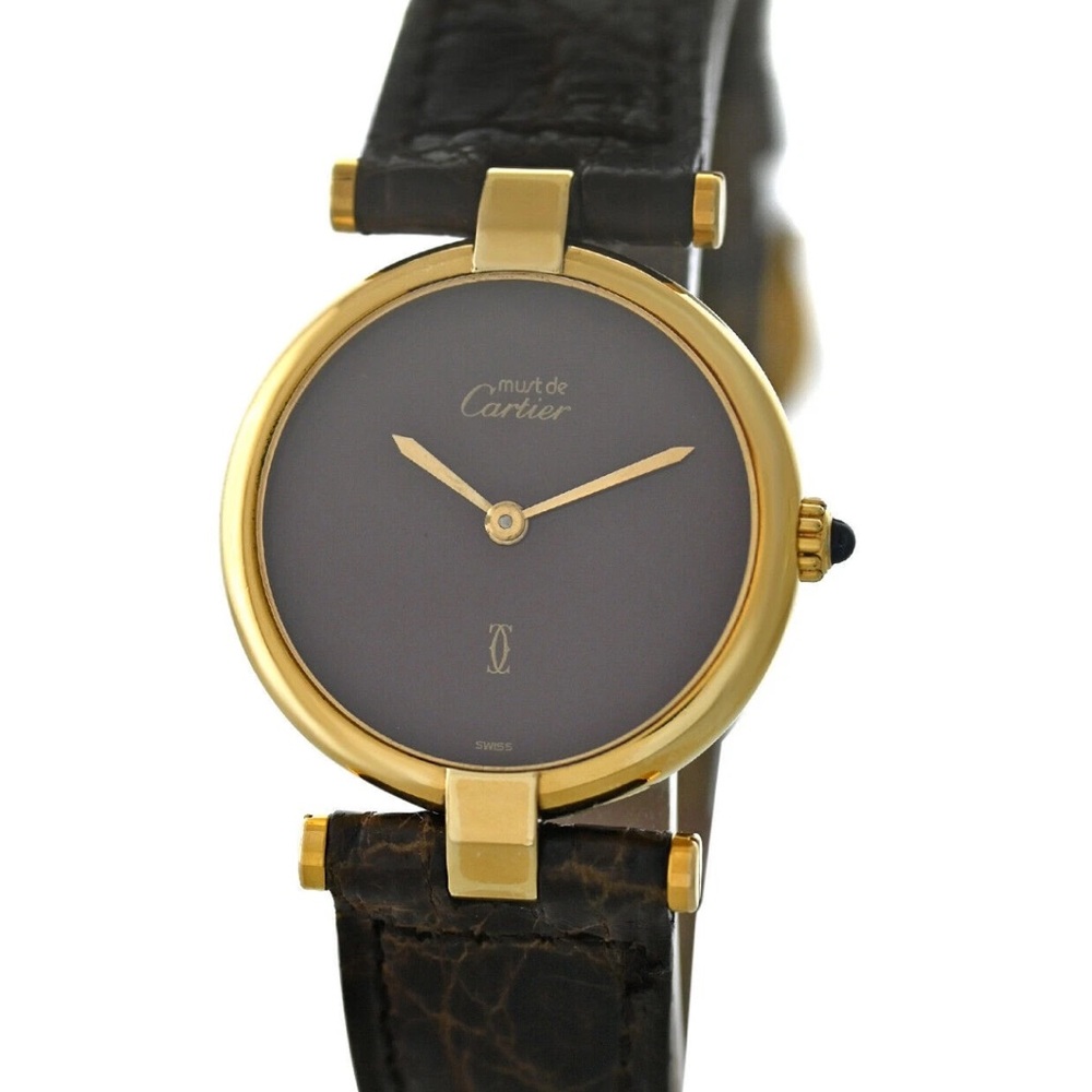 Cartier Gold Vermeil with Rich Burgundy Dial - Picture 5 of 11